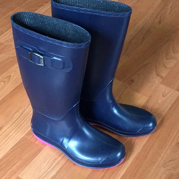 Women’s Kamik Rainboots Blue and Pink - Picture 4 of 7